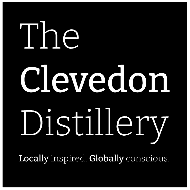 The Clevedon Distillery Logo with White Boarder